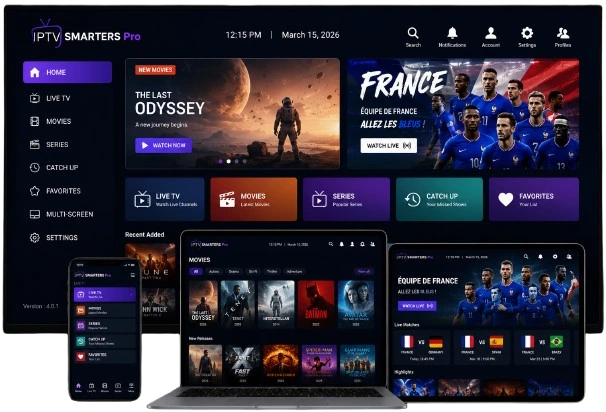 IPTV Smarters Pro – Abonnement IPTV 4K France sur tous les appareils